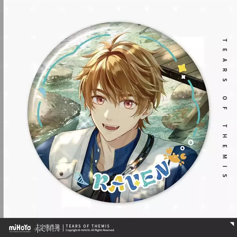 

[Genuine] Love Game Tears of Themis Aquatic Amusement Raven Anime Character Cosplay Tinplate Badge Halloween Gift