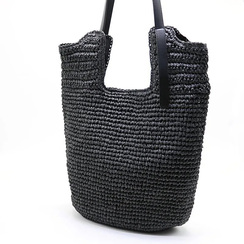 Spring and Summer Fashion Large Capacity Woven for Women 2025 New Single Shoulder Beach Bag Beach Vacation Tote