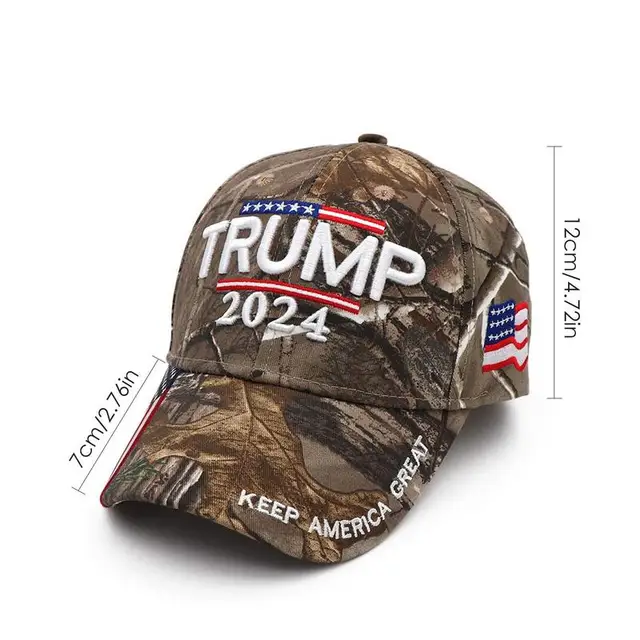 Trump 2024 Cap Camouflage USA Flag Baseball Caps Keep America Great Again President Hat 3D Embroidery Wholesale 6
