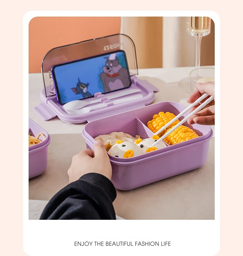 Food Grade Plastic Microwaveable Lunch Box Children Adults Portable Food Storage Box Office School Bags 19 Undefined