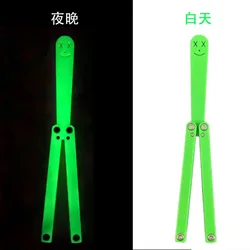 Deluxe Plastic Butterfly Knife for Beginners - Stylish and Fun Play Prop (Luminous)