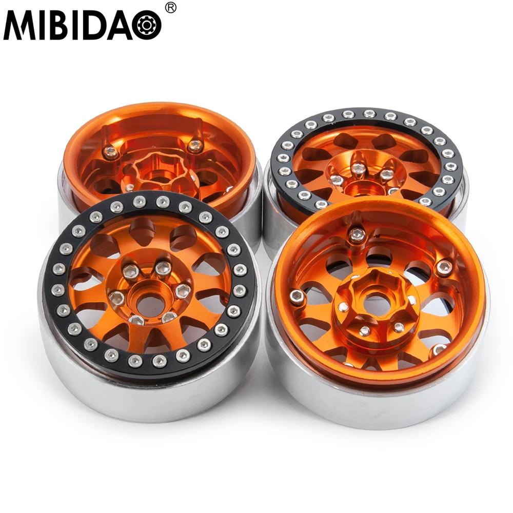 

MIBIDAO 4 шт. Металл 1,9 "Beadlock колесный обод для 1/10 RC Crawler TRX4 Axial SCX10 90027 90046 AXI03007 Redcat Gen8 D90 D110