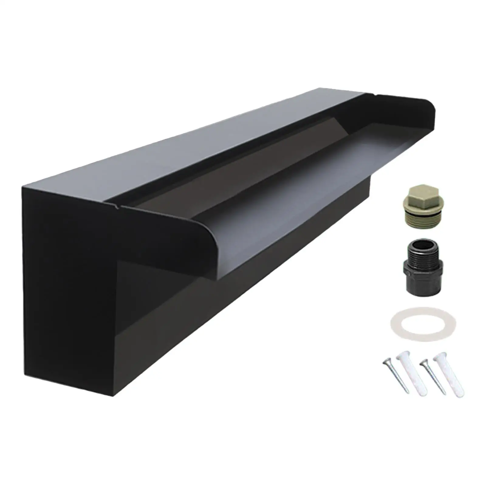 Waterfall Spillway Stainless Steel Water Feature Spillway Pool Fountain for Hotel Lobby Patio Backyard Garden Decoration