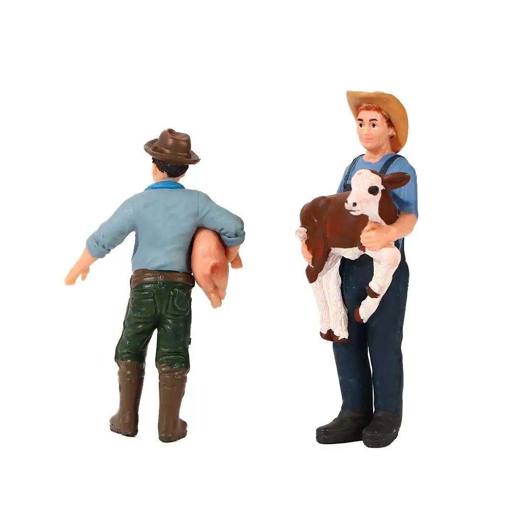 1:25 Scale Educational Worker Farm Staff   Action Farm Human Figure Farmer People Model Home Decoration Simulation Farmer