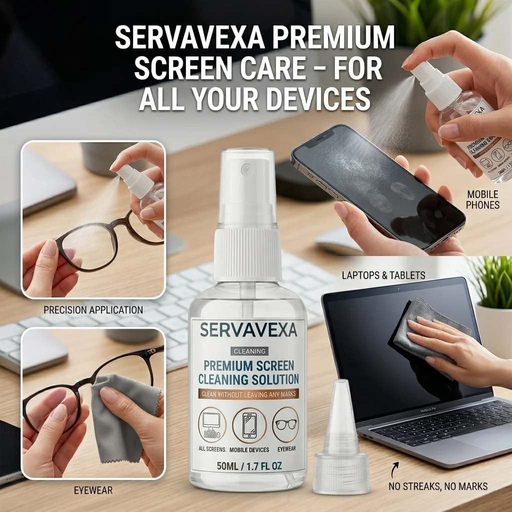 Ultimate 7-in-1 Screen Cleaning Kit with Brushes & Microfiber Cloth