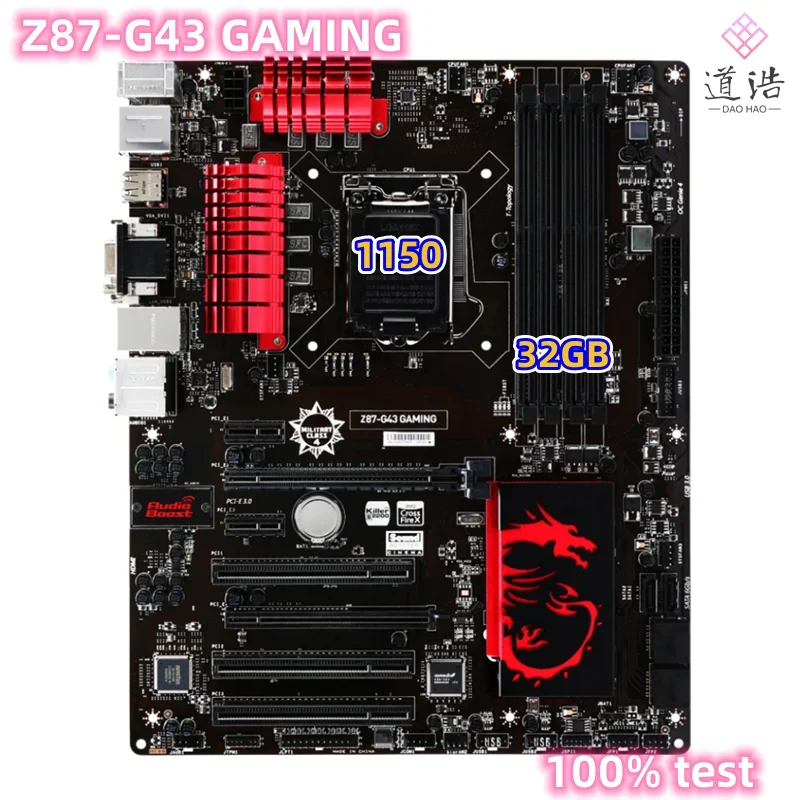 For Z87-G43 GAMING Motherboard 32GB VGA DVI HDMI LGA 1150 DDR3 ATX Z87 Mainboard 2 Scaed596b6b484fb9a74377415251d667D
