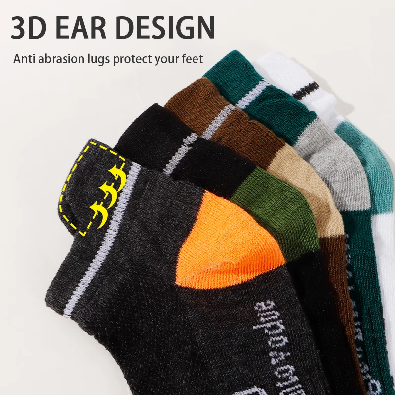 GYMIGO 10 Pairs Men Short Socks Mesh Breathable Casual Socks Summer Thin Sports Socks Absorb Sweat Men Gym Ankle Socks Set