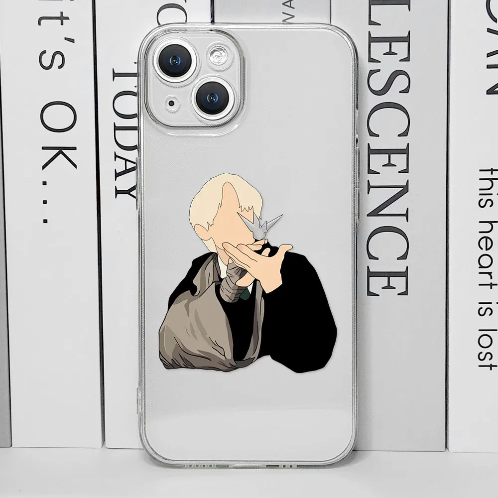 Fashion TV Draco Malfoy Clear Phone Case for IPhone 11 12 13 15 16 Pro X XS MAX SE20 7 8 14 Plus Weasley Twins Soft Cover Fundas — view 4