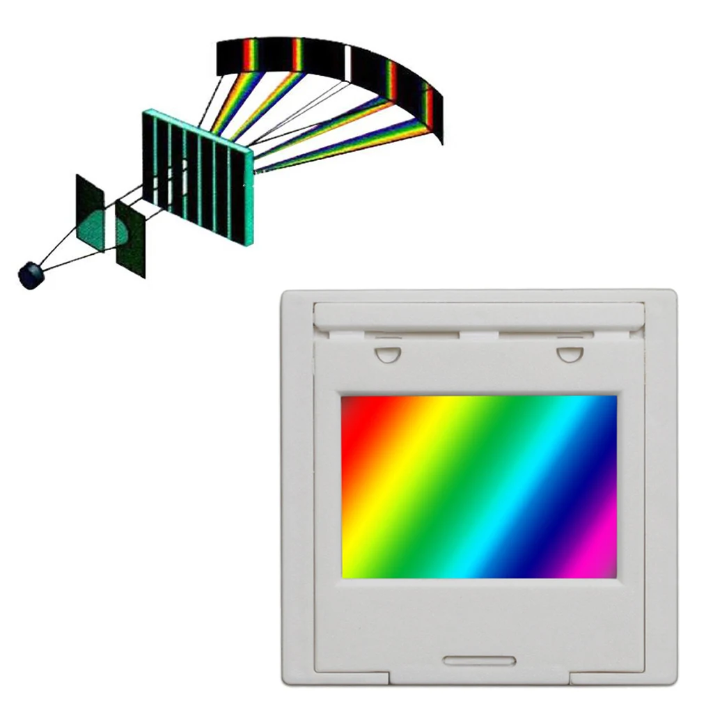 Rejilla de difracción de 50/100/300/600 líneas, rejilla de transmisión de 2mm, espectrofotómetro, experimento de enseñanza óptica, envío directo