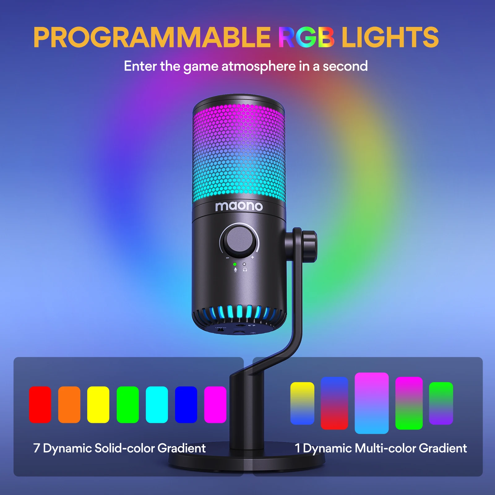 DM30 RGB Gaming Condenser USB Microphone