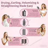 Sèche-cheveux multi-styles 6-en-1 Sencicimen avec brosse ionique négative pour coiffage automatique et bouclage – Kit d'outils de coiffage 2