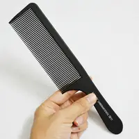 1PC Black Flattop Hair Cutting Comb Heat Resistant Hair Cutting Tool Hairdressing Hair Stylist Salon Carbon Antistatic Combs 1
