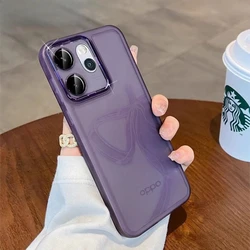 New Silicone Shockproof Bumper Case with Lens Film - Premium TPU Cover for OPPO Reno 15 pro (PURPLE)