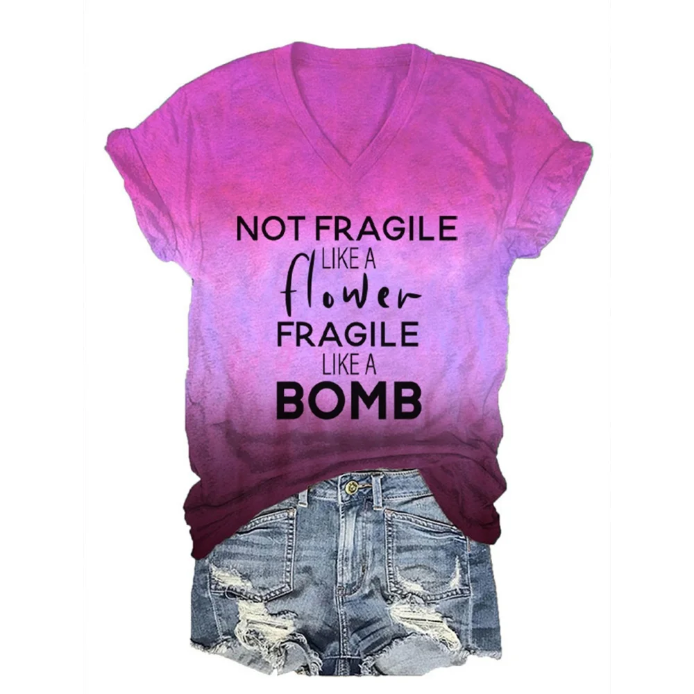 

Cotton Women's T-Shirts Fashion Characters Top Tee 3d Rose T-Shirt Harajuku Casual Short Sleep V-Neck Oversized Female Clothing