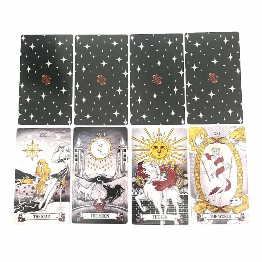 12x7cm Secret Mirror Tarot Deck  Paper Manual Card Games 3