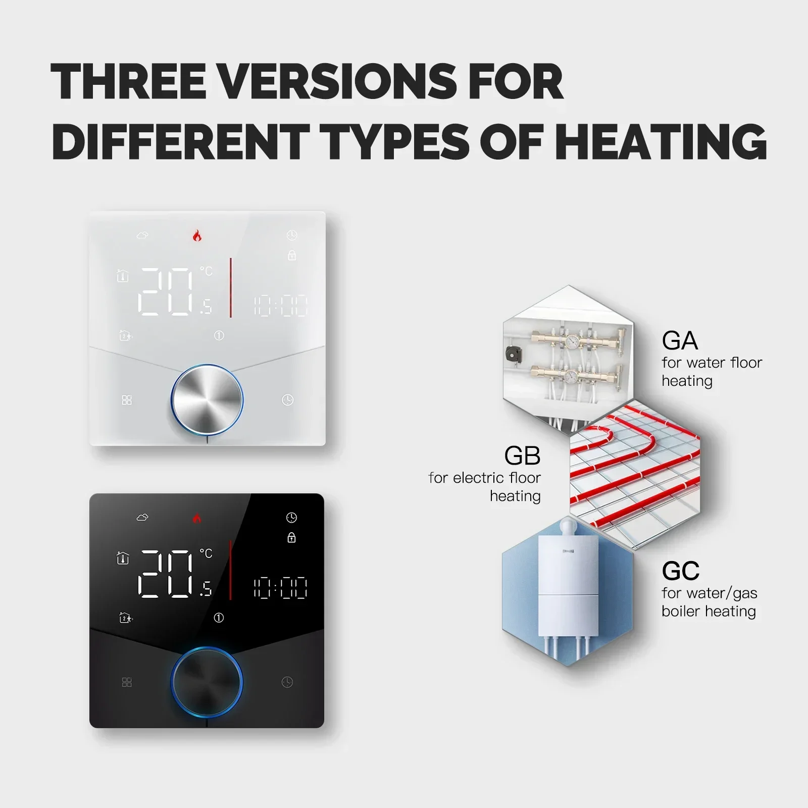 Moes Wifi Slimme Verwarmingsknop Thermostaat Lcd-Scherm Touchscreen Temperatuurregelaar Voor Watergasketel Elektrische Verwarming