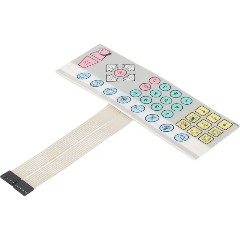 컴퓨터 자수 기계 헤드 버튼 필름-유형 18 키 필름