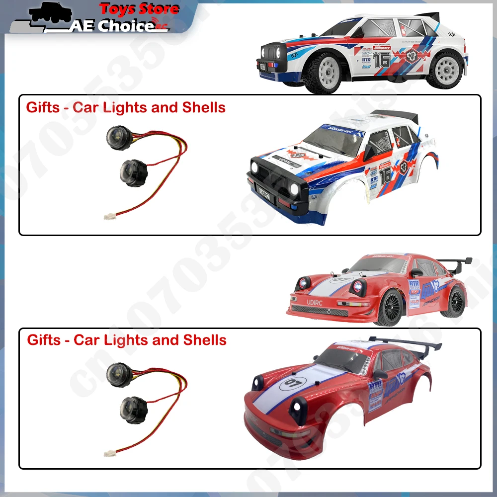 UDirc UD1603 UD1607Pro 1/16 RC Drift Car High Speed 2.4G Brushless Headlights 4WD Drift Remote Control Racing Car Toys for Boys 6