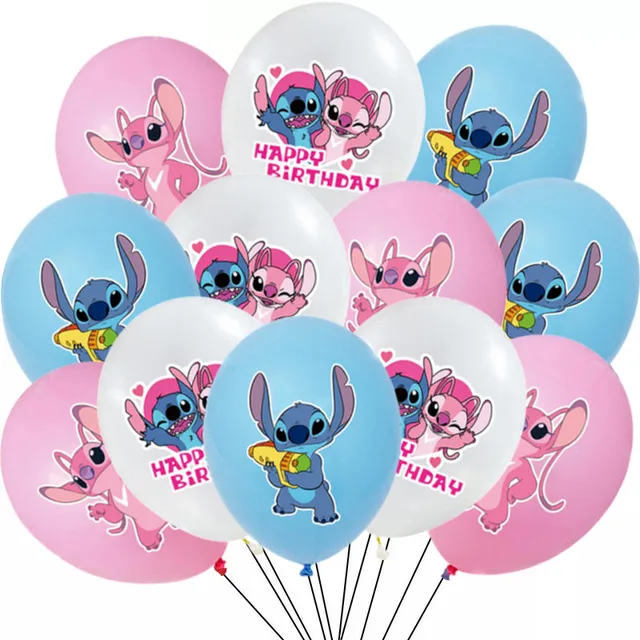 Ballons Disney Stitch Angel en latex pour garçons et filles