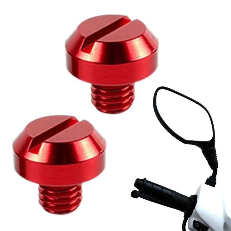 

Motorcycle Mirror Mounting Hardware 2PCS Motorcycle Rearview Holes Aluminum Alloy Plugs Colorful Motorcycle Plugs For Daily Life