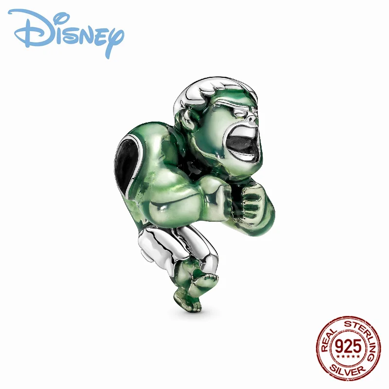 hot sale Disney 925 Sterling Silver Marvel hulk Dangle Charm Fit