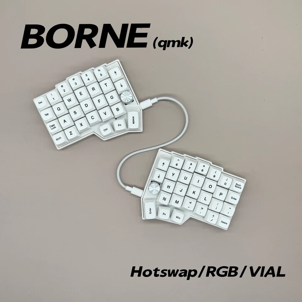 Corne 4×6レイアウト 2ノブ分割キーボード 有線キーボードキット 人間