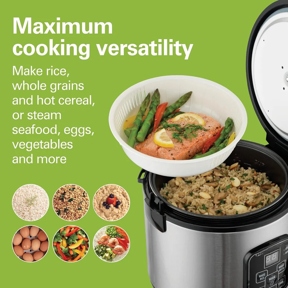 Rice Cookers, Digital Programmable Rice Cooker & Food Steamer, with Slow Hard-Boiled Egg Functions, Cookers