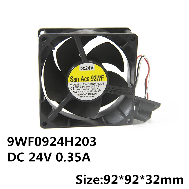 Ventilador 9wf0924h203 Fanuc A90l0001-0577 24v 0.35a 9cm 9232 Cnc Máquina Ferramenta Motorista Ventilador de Refrigeração com Plugue Original Novo - Imagem 3
