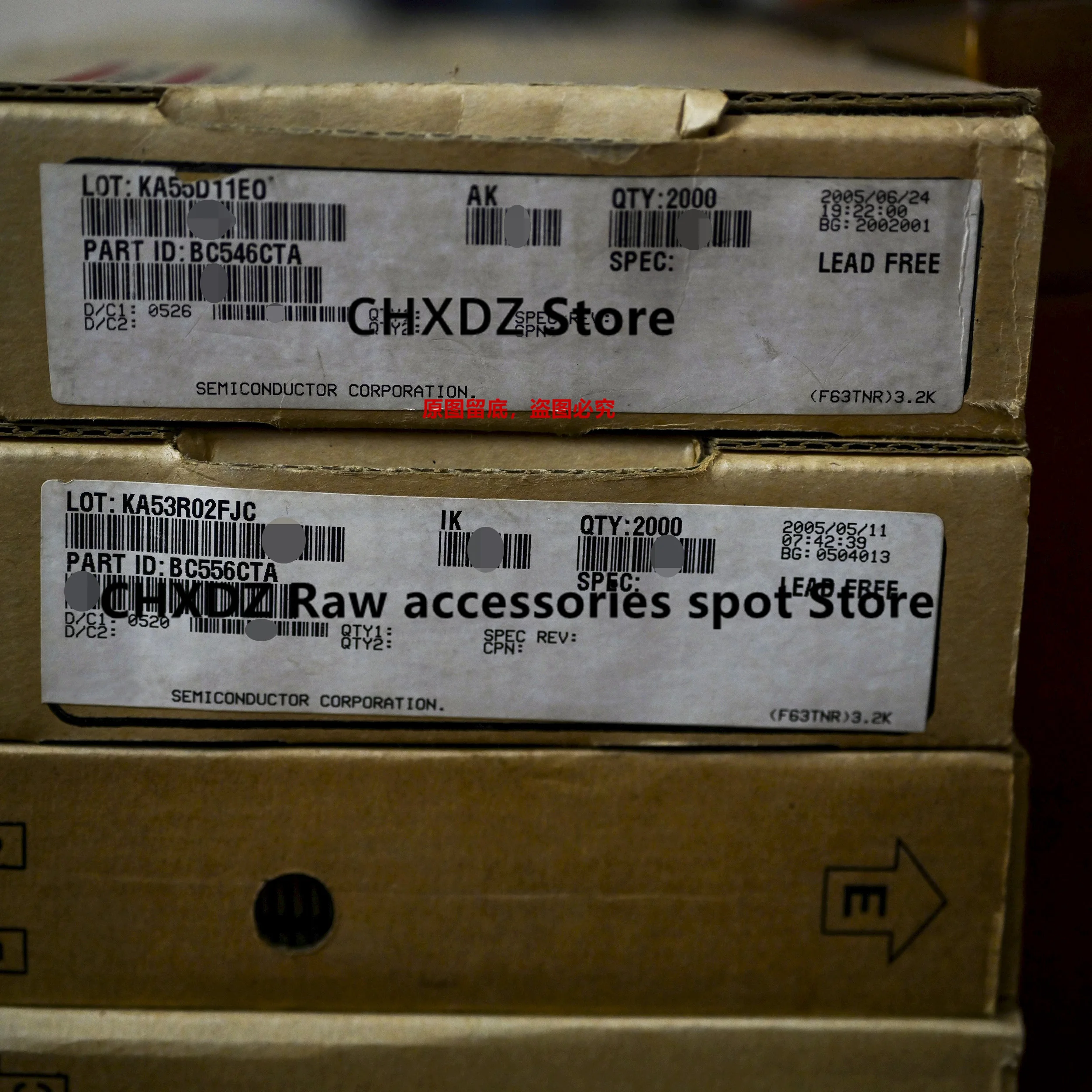 CHXDZ 1 pair New original imported F BC546C BC556C BC546 BC556 C TO-92 Non magnetic copper feet Own inventory