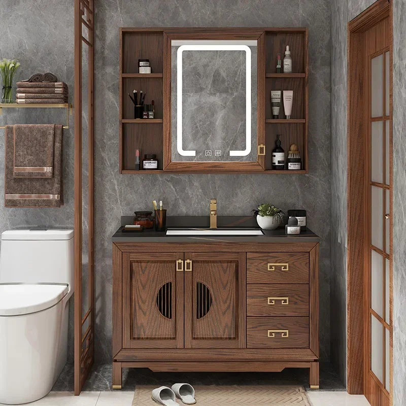 

Room Cabinet Bathroom Cabinet Hand Washing Washbasin Cabinet Combination Bathroom High-End Stone Plate Table Top