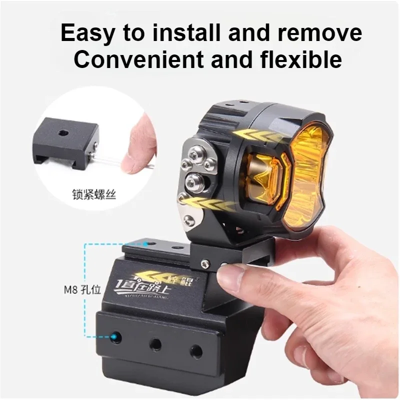 For Geely Monjaro KX11 Xingyue L 2025 A Pillar Spotlight Bracket Front Engine Hood Quick Release Dual Guide Rail Expansion Stand detail image 5
