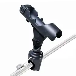 Fishing Rod Holder for Kayaks and Boats with Sliding Rail Attachment (Hand Rail)
