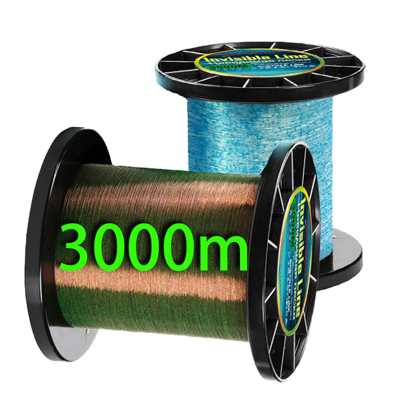 3000mMonofilamentInvisibleFishingLine3DSpotedBionicFluorocarbon