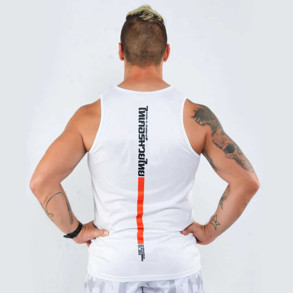 Canotta Uomo In Cotone Ed Elastan - Senza Maniche Per Palestra E Sport - Taglia XL - Colore Bianco