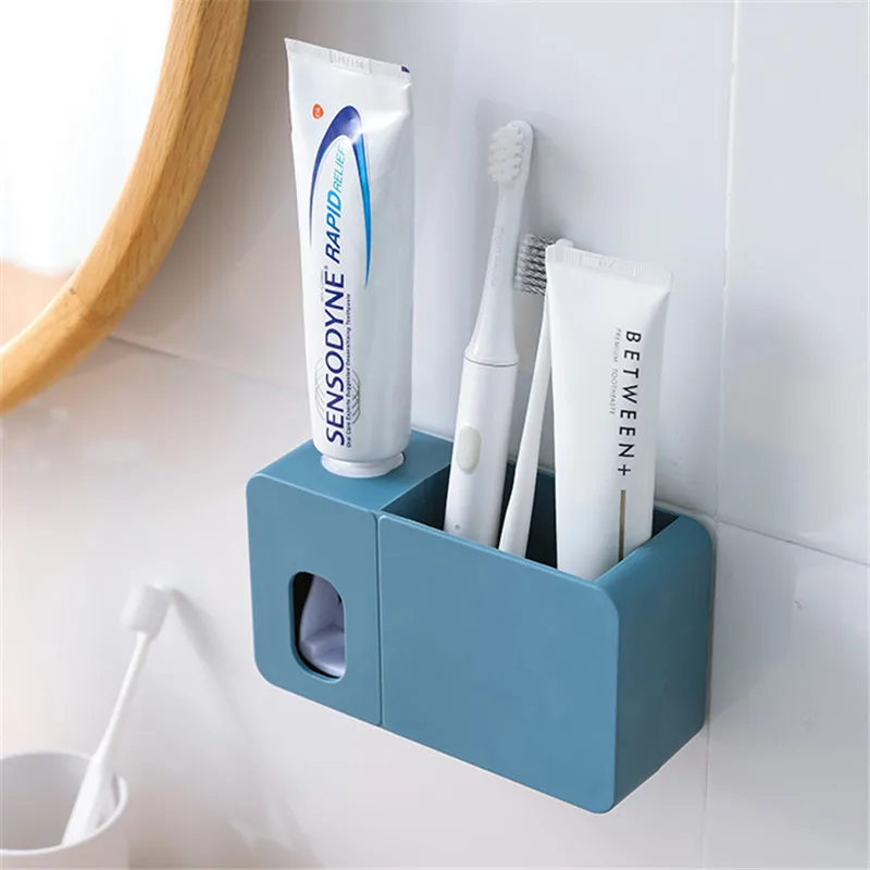 

Автоматическая выжималка для зубной пасты, настенный бытовой набор для удаления отверстий, полка для зубной щетки в туалете