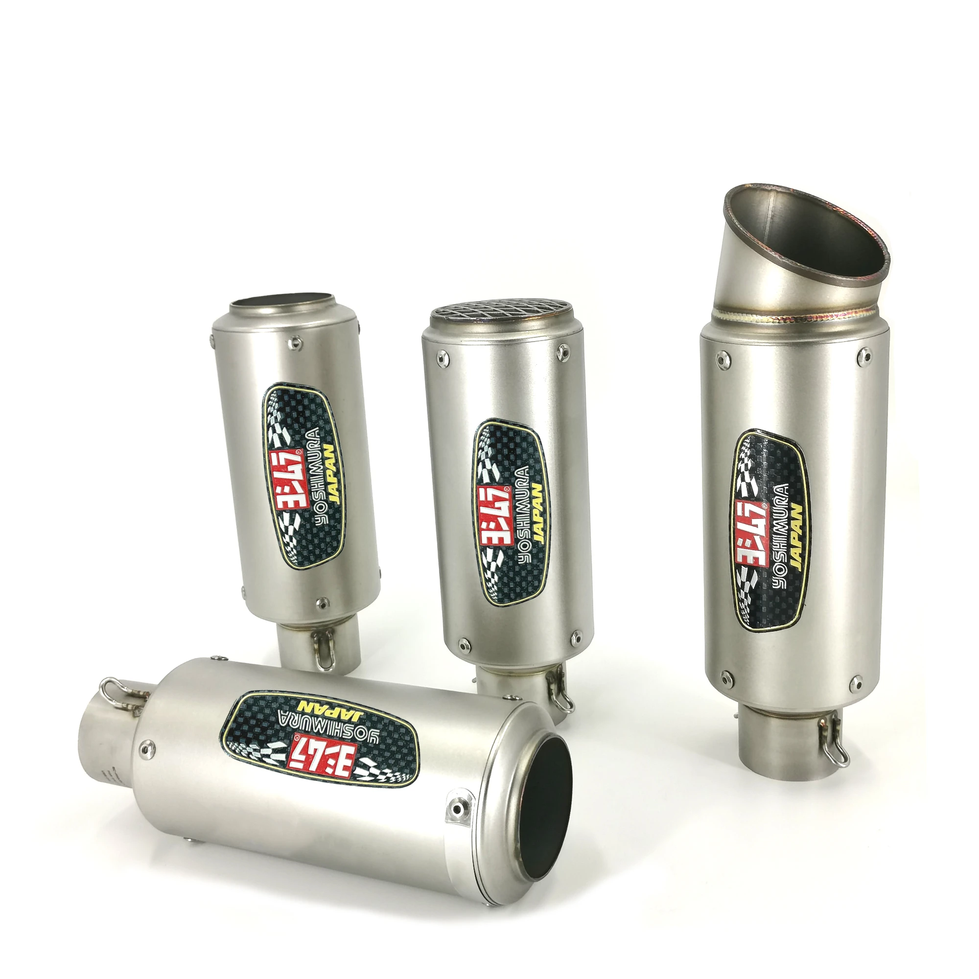 Motorcycle 51mm 60mm Exhaust Pipe Slipon Muffler With Yoshimura