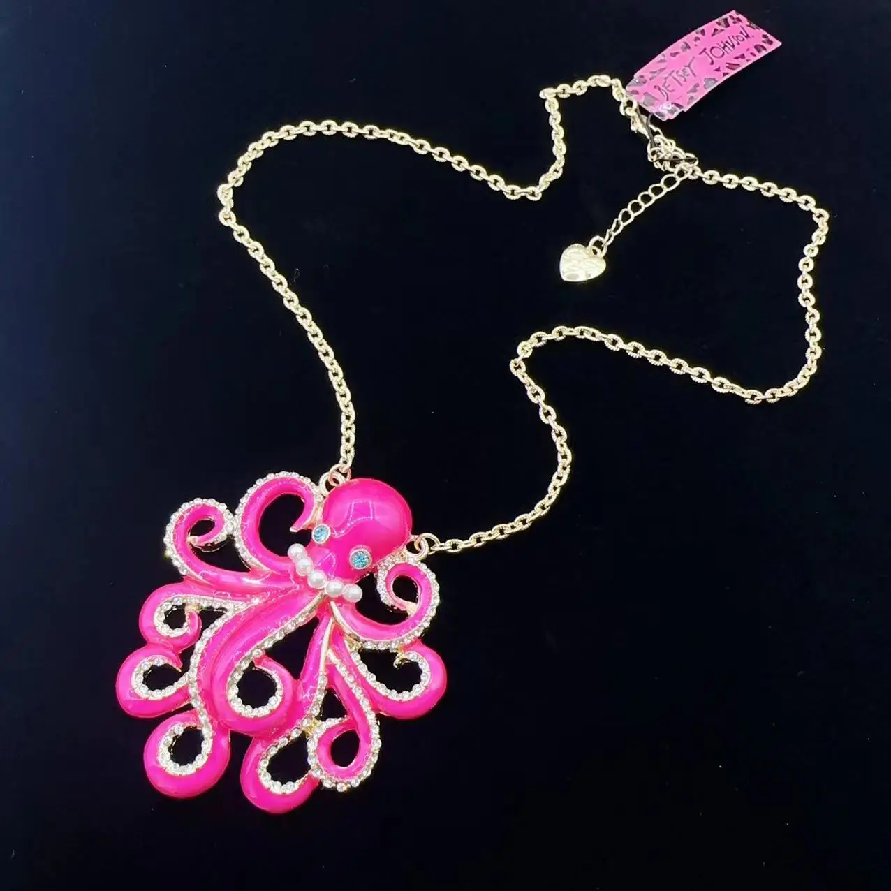 

Europe and America 2024 Trend New Trend Gothic Pink Punk Niche Design Sweet Octopus Necklace