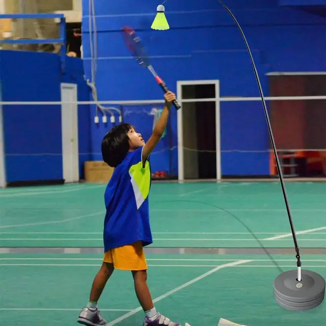 Entraîneur de rebond pour la pratique du badminton, volants  d'auto-entraînement commandés, Spin Batting, accompagnement, 1 ensemble -  AliExpress