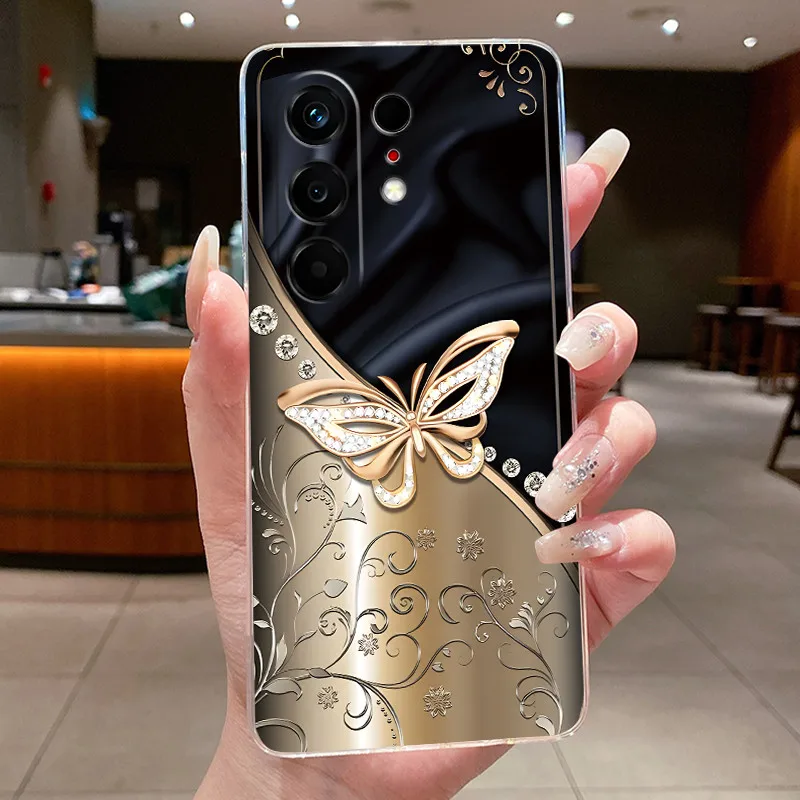 Butterfly Bow Protective Transparent Soft Silicone Phone Case