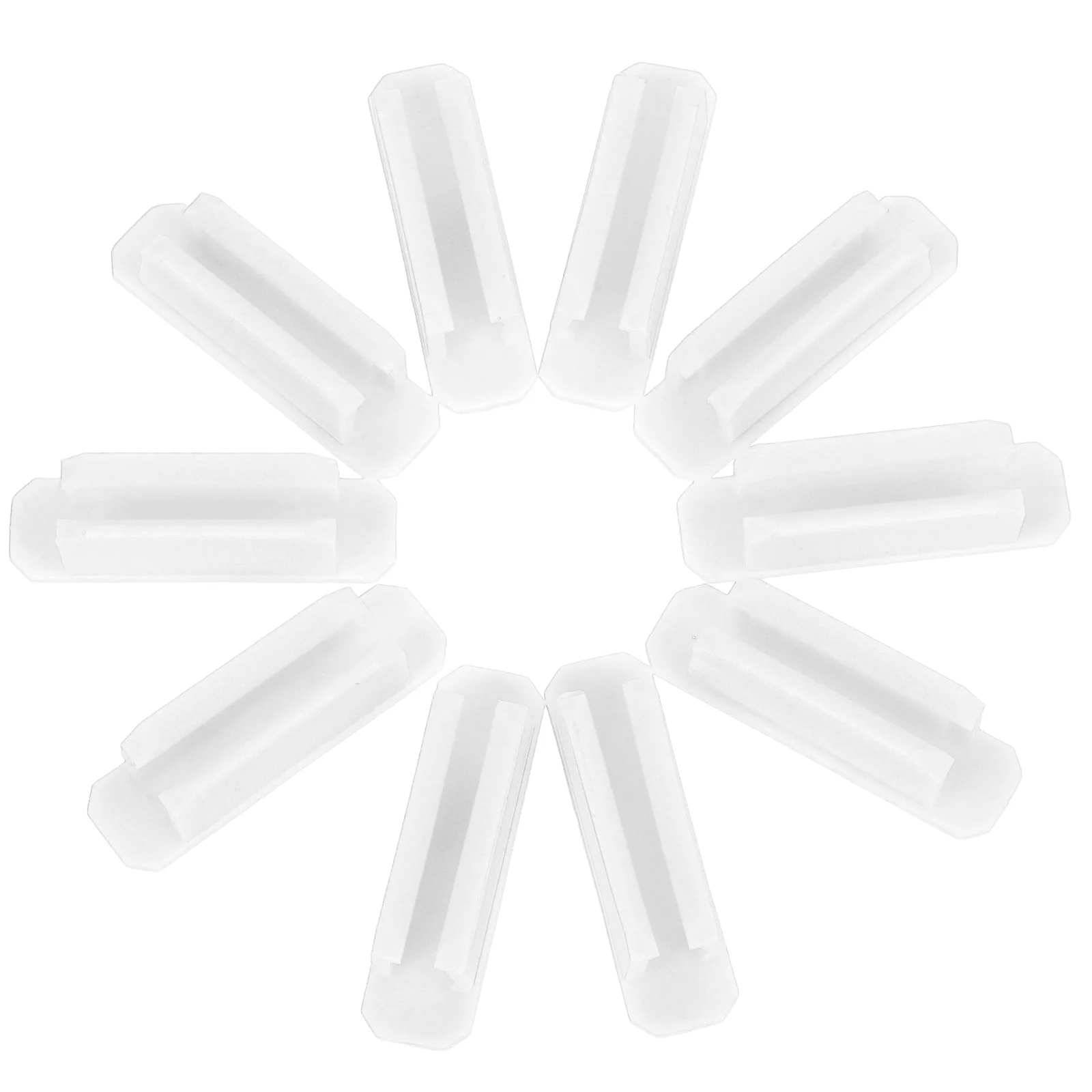 

10 Pcs Pencil Holder Accessories for Set Silicone Adhesive Portable Convenient Clips White Desk Markers Clamps Self-adhesive