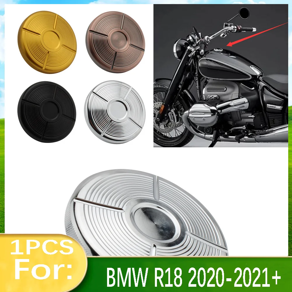 

Aluminum Motorcycle Petrol Fuel Gas Tank Cap Cover For BMW R18 2020-2021 Motorbikes Accessories fingerprint style