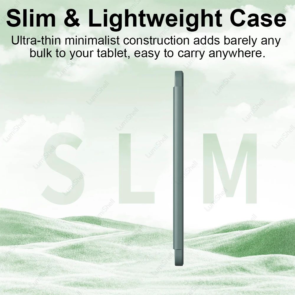Premium Trifold Stand Case with Silicone Cover and Soft TPU Back Shell