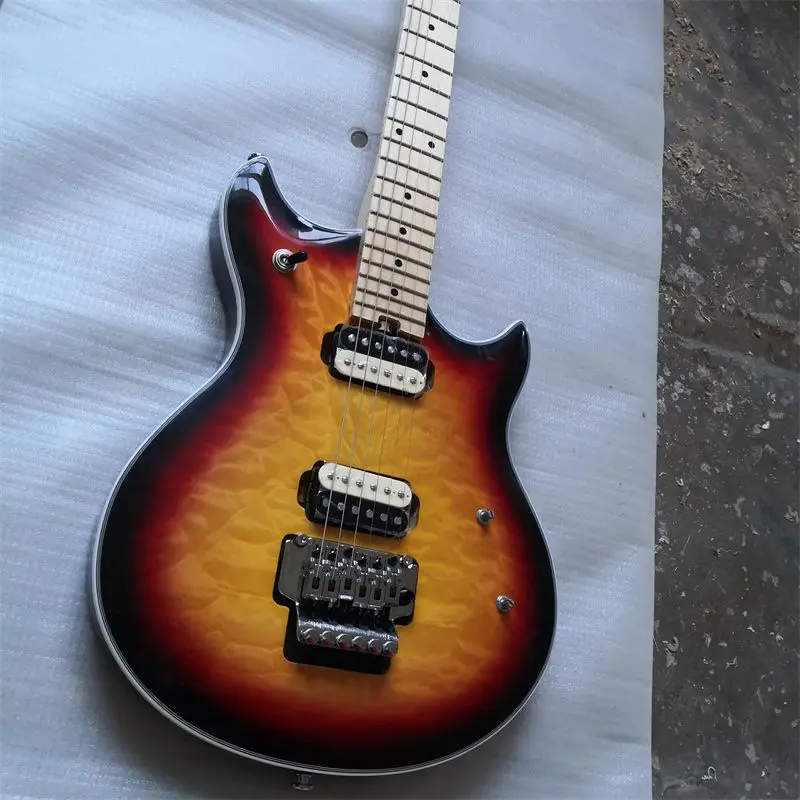 

Classic 6 Strings Electric Guitar 22 Frets Maple Veneer Vibrato System Humbucker Pickups Factory Outlet Customized Beginner