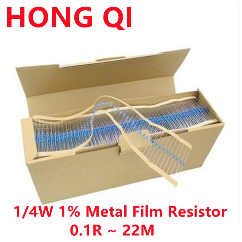 

5000pcs 1/4W 0R-22M 1% Metal Film Resistor 0.25W 0 2.2 10 100 120 150 220 270 330 470 1K 2.2K 4.7K 10K 100K 470K 1M 10M 20M ohms