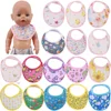 Cute Print Pop Burp Cloth Bibs For 18Inch American&43Cm Reborn Baby Doll Clothes Accessories Our Generation Girl's Toys Gift 1