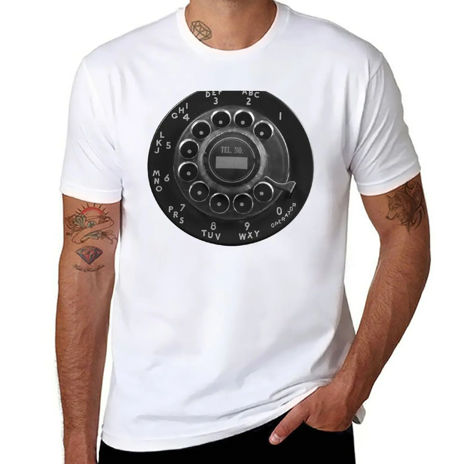 

New Rotary Dial Telephone T-Shirt graphics t shirt Oversized t-shirt Short sleeve tee men
