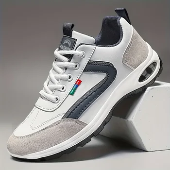 أحذية المشي لمسافات طويلة في الهواء الطلق للرجال خفيفة الوزن ومتعددة الاستخدامات لجميع المواسم أحذية ذات نعل سميك غير قابلة للانزلاق عصرية فاخرة في تصميم أحذية العمل