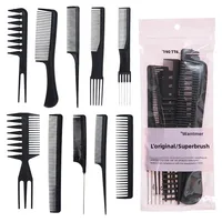 WANMEI – ensemble de cape de barbier pour Salon de coiffure, cape de styliste avec boucle réglable, brosse de dépoussiérage et peigne, outil de Salon de coiffure 5