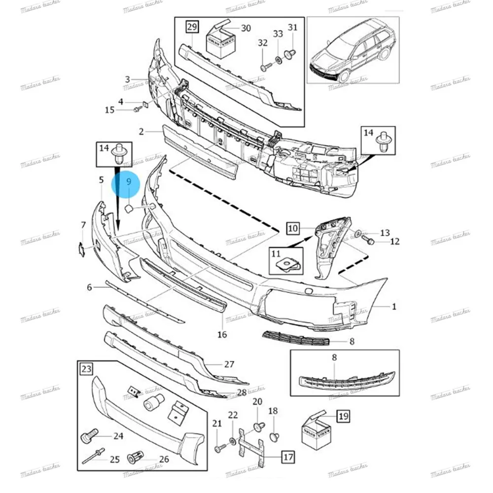For Volvo XC90 2007-2014 Front Bumper Headlight Washer Nozzle Cover Cap Unpainted 39875254 39875253