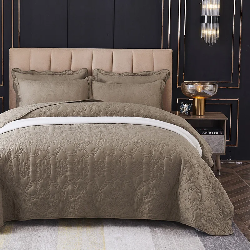 3D Printing Cotton Polyester Bedspread Plaid Bedding Set Bedspreads Quilting Quilt Bed Covers Bed Linen Solid Color printed bedspread bedding set
